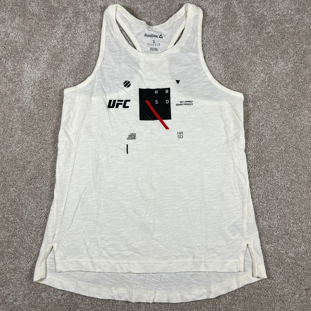 Reebok UFC HRSD Honor Tank Top Womens Small White Ultimate‎ Combat Grade Product